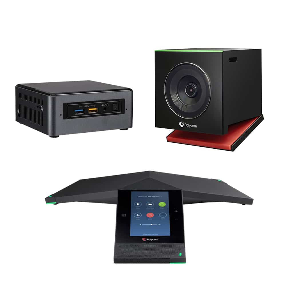 Zoom Rooms Kit - Polycom Trio + EagleEye Cube USB & Intel NUC